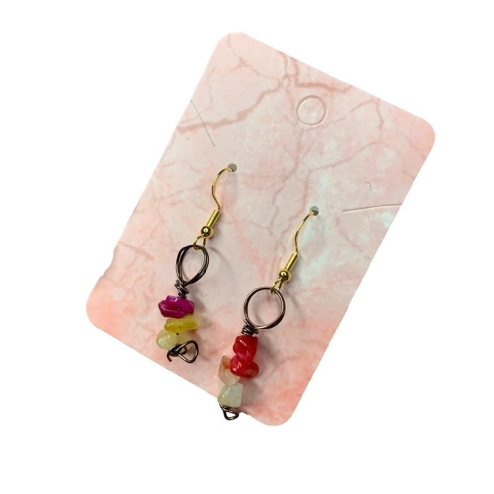 Pink crystal earrings